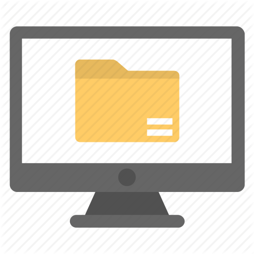 512x512 Computer Data, Computer Storage, Computer With Folder, Digital