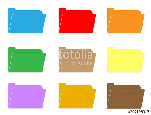 500x382 Computer Folder Icon On White Background Folder Sign Flat Style