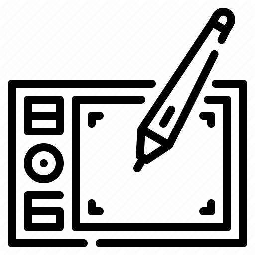 512x512 Draw, Graphic, Pen, Tablet, Wacom Icon