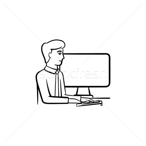 600x600 Computer Guy Stock Vectors, Illustrations And Cliparts Stockfresh