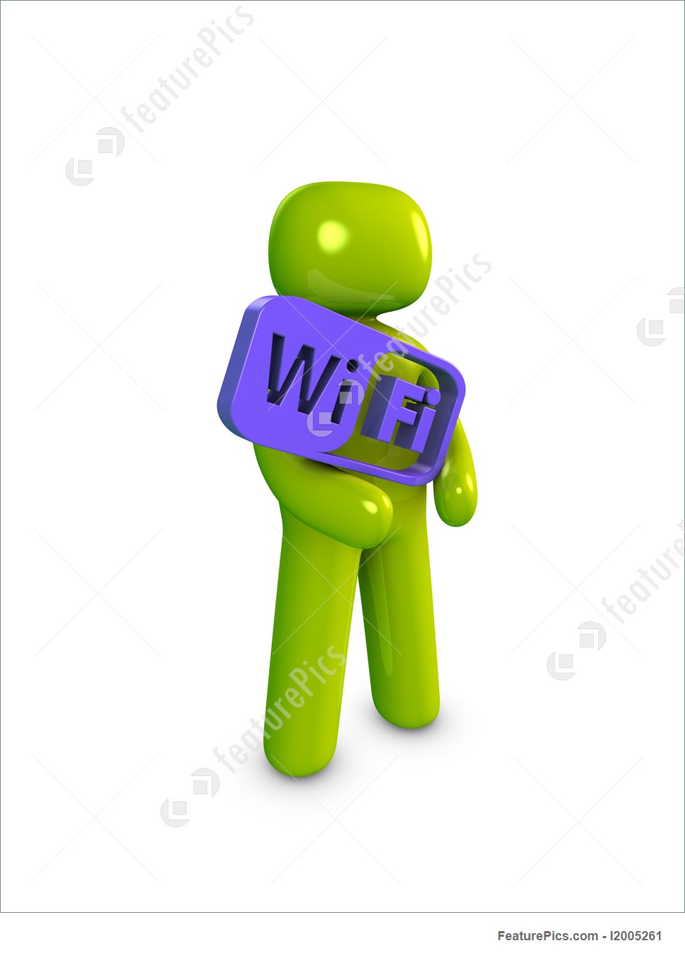 975x1360 Illustration Of Icon Guy, Wifi