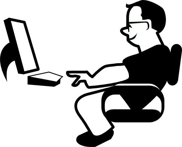 600x484 Man An Computer Clip Art