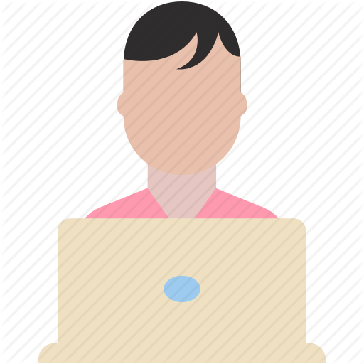 512x512 Boy, Employee, Guy, Laptop, Man, People, Person, User, Worker Icon