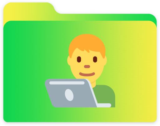 512x403 Code, Guy, Folder Icon Free Of Free Custom Emoji Gradient Macpc