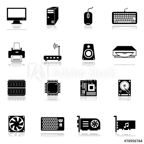 500x500 Computer Hardware Icon Set