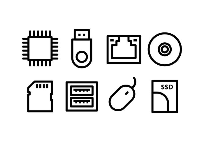 700x490 Computer Hardware Icon Set