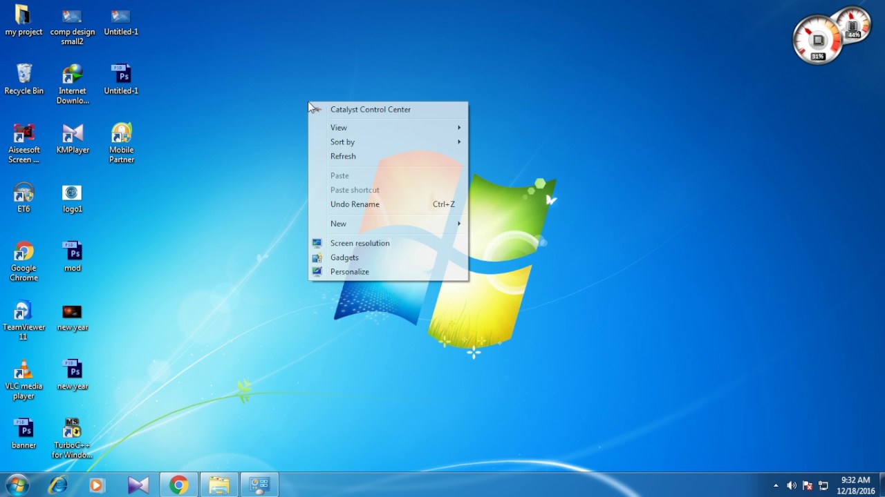 1280x720 Hide Kiya Huwa Computer Icon Ko Desktop Par Kaise Show Kare Part
