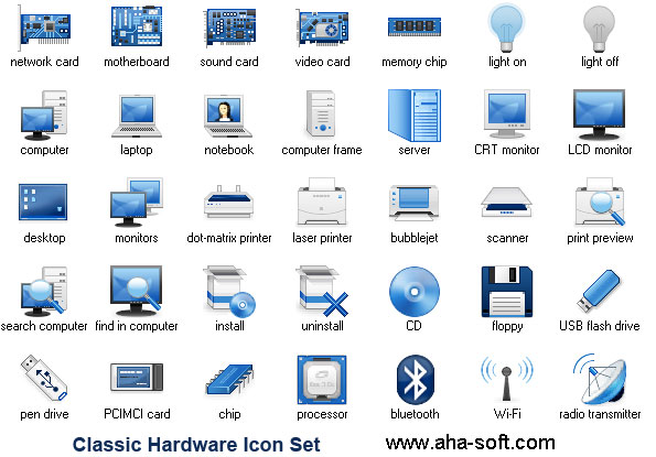 595x415 Computer Icon Set