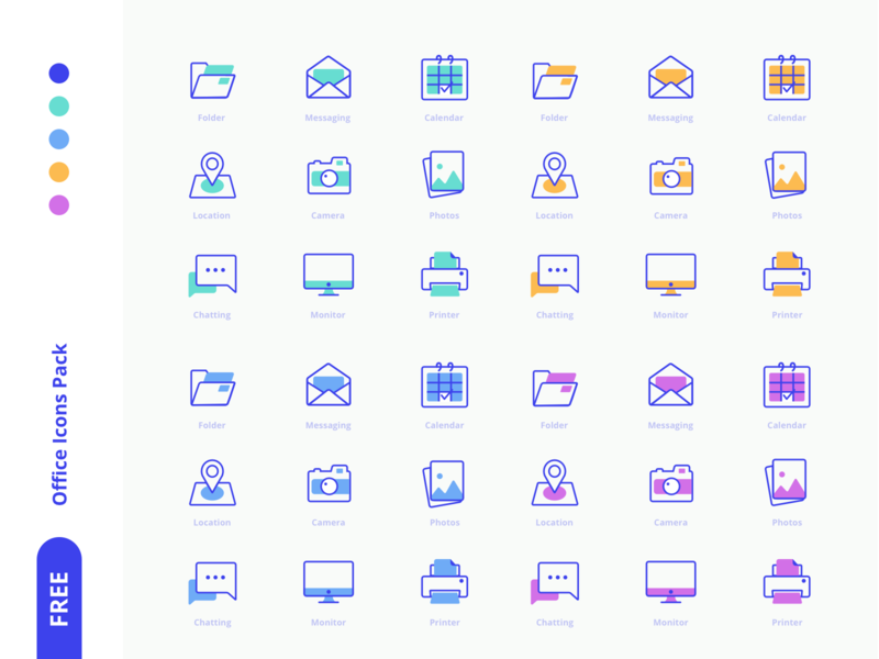 800x600 Freebies Office Icons Pack