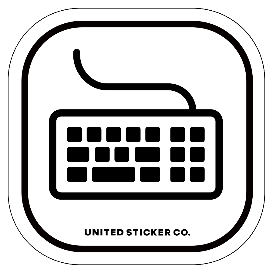 900x900 Computer Keyboard Icon Decal United Sticker Co