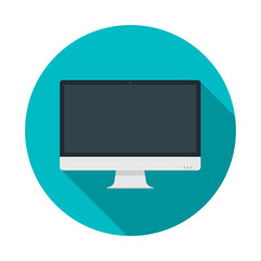 240x240 Computer Pc Monitor Web Icon Vector Monitor Icon In Flat Style