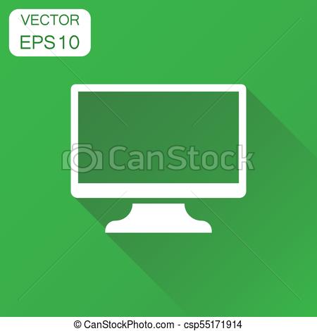 450x470 Computer Monitor Icon Business Concept Tv Screen Pictogram