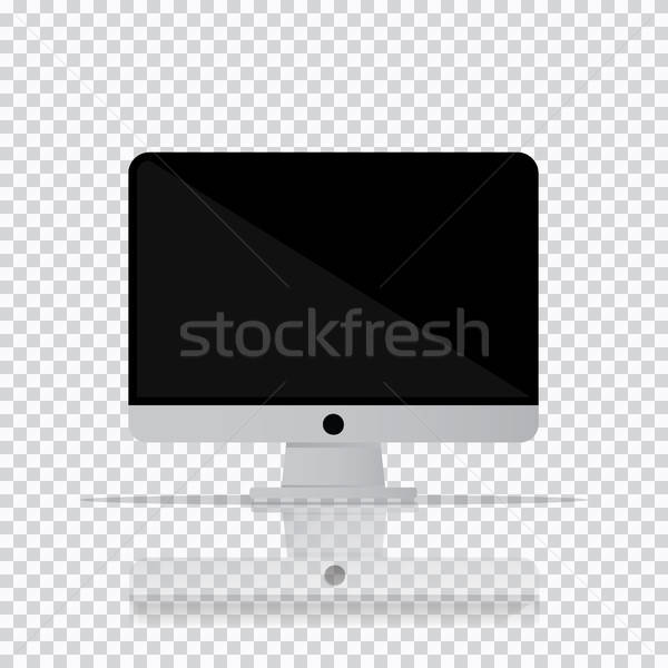600x600 Isolated Desktop Computer Icon Pc Monitor Icon In Transparent B