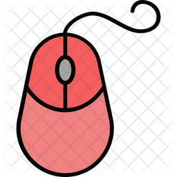 256x256 Computer Mouse Icon Of Colored Outline Style