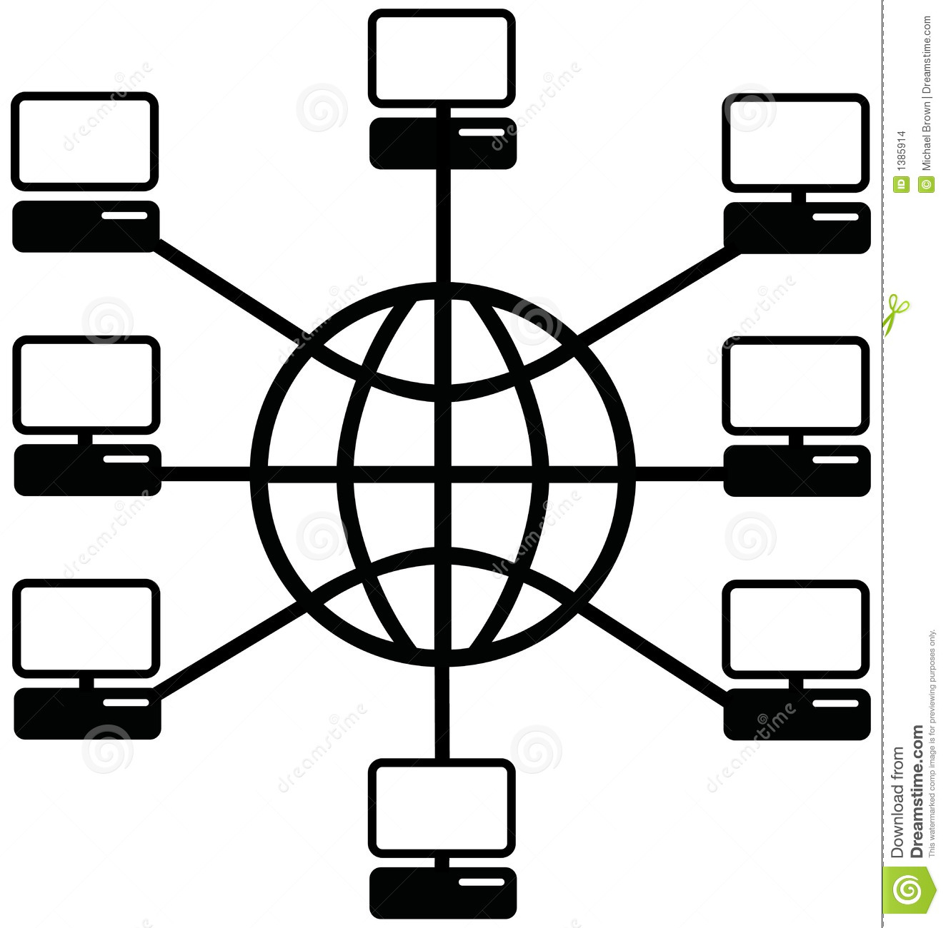 1324x1300 Computer Network Symbols Group With Items