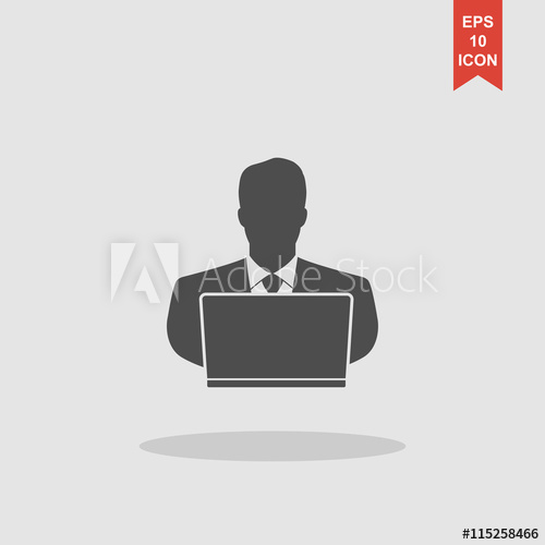 500x500 People With Computer Person With Laptop Icon