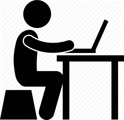 512x494 Computer, Desk, Laptop, Man, Person, Using, Working Icon