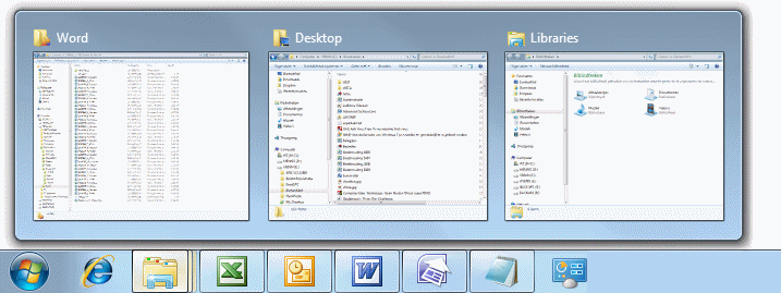 717x269 Windows Start Menu, Taskbar And Desktop
