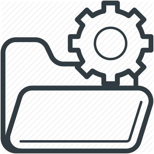 512x512 Archive, Computer Engineering, Development, Folder With Gear