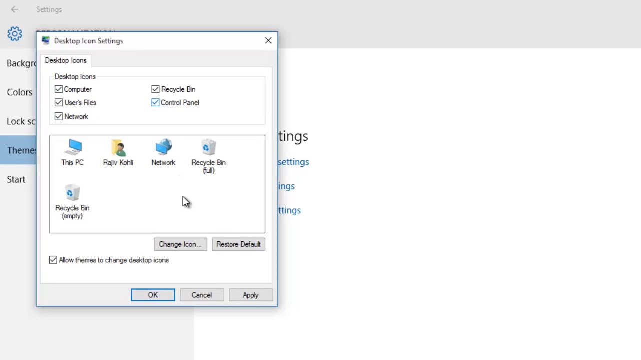 1280x720 How To Show Or Hide Desktop System Icons In Windows Tutorial