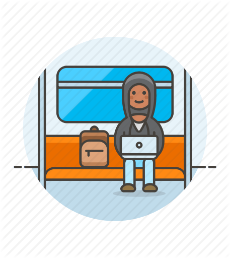 457x512 Computer, Device, Hacker, Internet, Man, Programmer, Subway