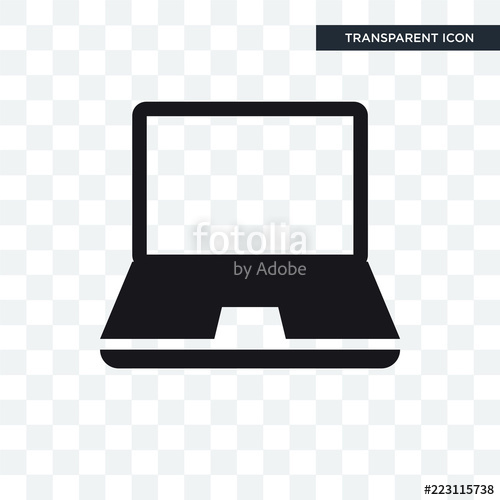 500x500 Laptop Computer Screen Vector Icon Isolated On Transparent