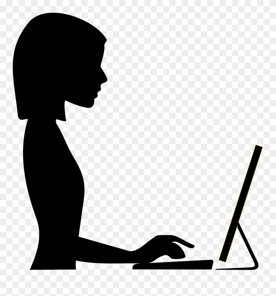 880x946 Clip Art Computer User