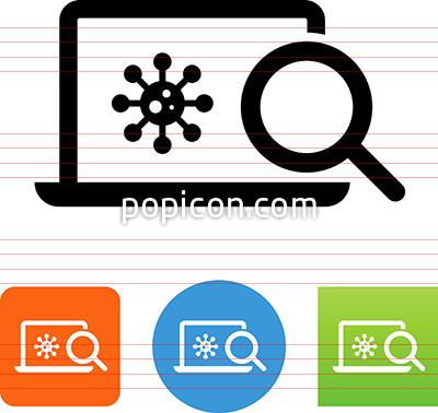 400x378 Laptop Computer Virus Icon