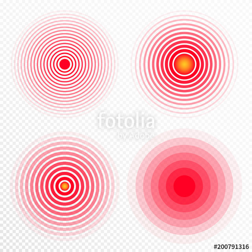500x500 Pain Concentration Icon Set Red Trasparent Circles, Symbols