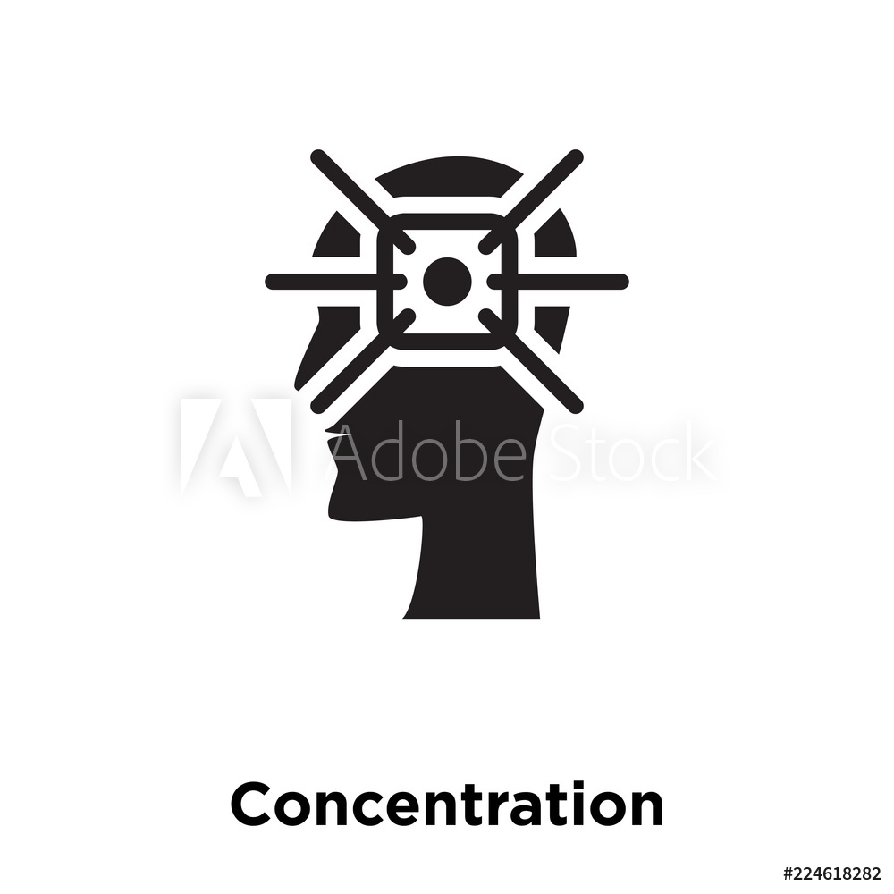 1000x1000 Photo Art Print Concentration Icon Vector Isolated On White