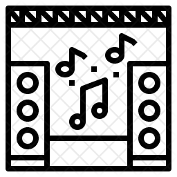256x256 Concert Icon Of Line Style