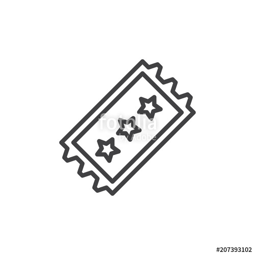 500x500 Concert Ticket Outline Icon Linear Style Sign For Mobile Concept