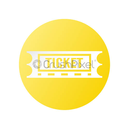 500x500 Icon Design Of Ticket For Travelling, Cinema, Musium, Theater