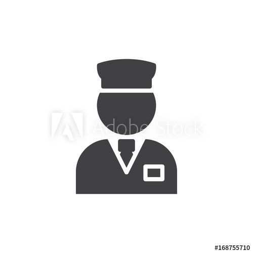 500x500 Valet Icon Vector, Filled Flat Sign, Solid Pictogram Isolated