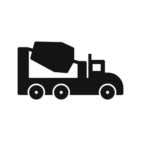 490x490 Concrete Mixer Vector Icon