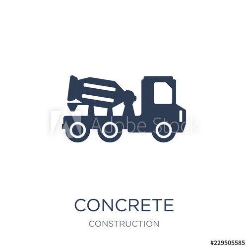 500x500 Concrete Icon Trendy Flat Vector Concrete Icon On White