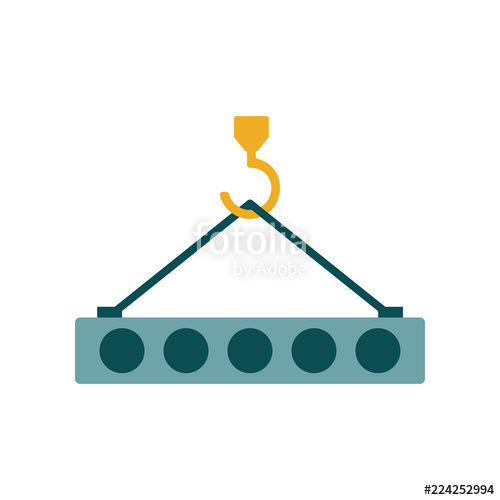 500x500 Crane Hook With Concrete Colored Icon Element Of Colored
