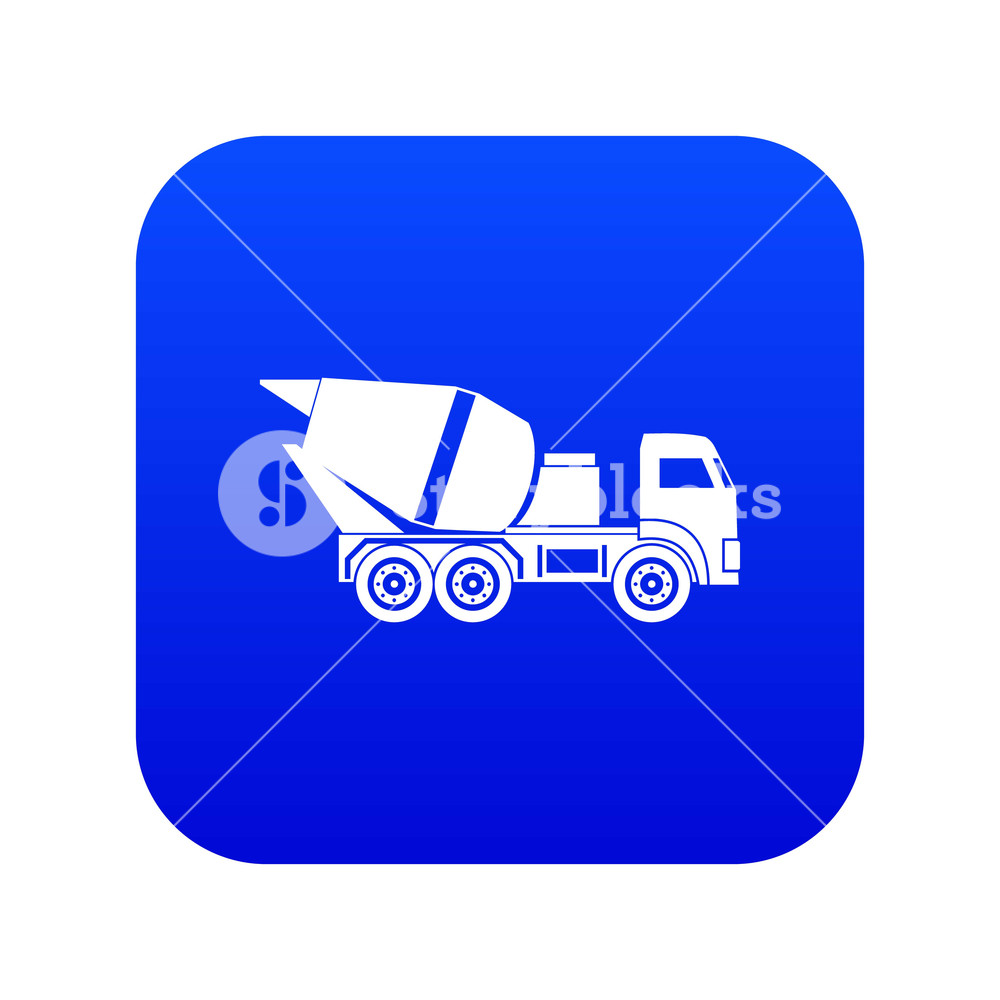 1000x1000 Building Mixer For Concrete Icon Digital Blue For Any Design