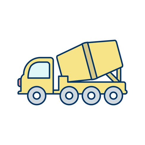 490x490 Concrete Mixer Vector Icon