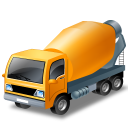 256x256 Concrete Mixing Transport Truck Icon, Png Clipart Image