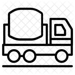 256x256 Concrete Truck Icon Of Line Style