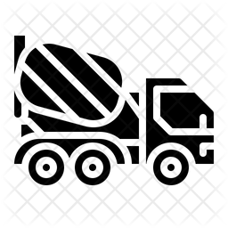 256x256 Concrete Truck Icon Of Glyph Style