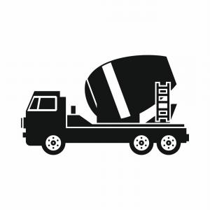 300x300 Photostock Vector Concrete Truck Icon Concrete Truck Flat Design