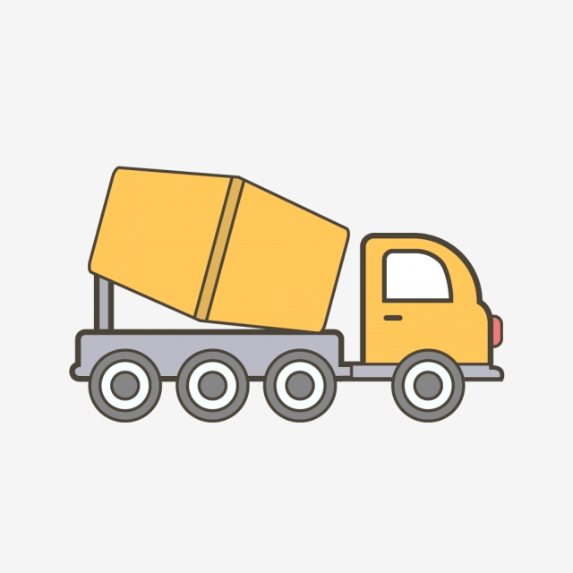 640x640 Vector Concrete Mixer Icon, Machine Icon, Truck Icon, Concrete