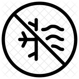 256x256 No Air Condition Icon Of Line Style