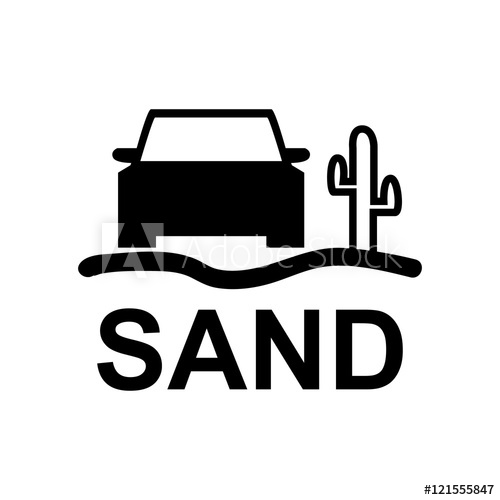 500x500 Road Condition Icon Sand, Desert Car Dashboard Panel Indicators