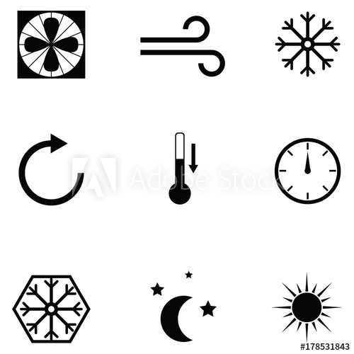 500x500 Air Condition Icon Set