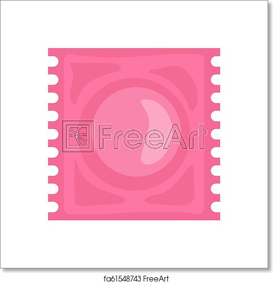 561x581 Free Art Print Of Latex Condom Icon, Flat Style Latex Condom Icon