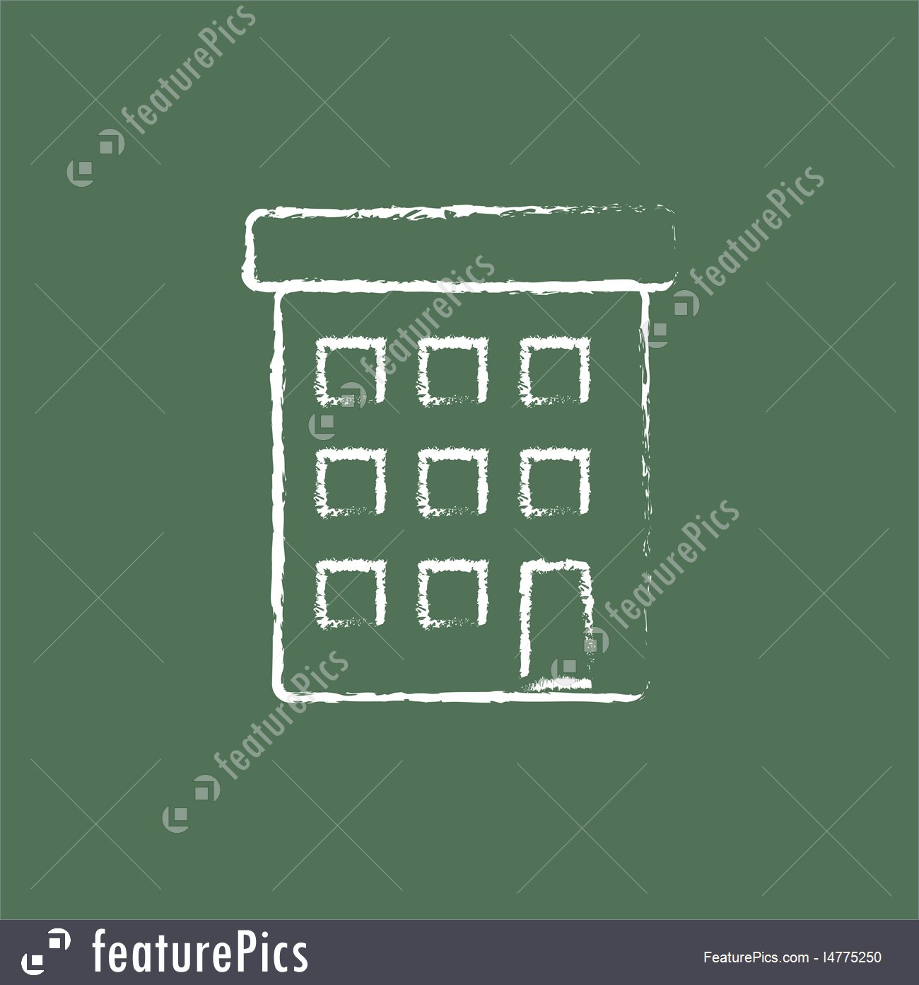 Condominium Building Icon Drawn In Chalk Stock Illustration 1300x1392 Condominium Building Icon Drawn In Chalk Stock Illustration