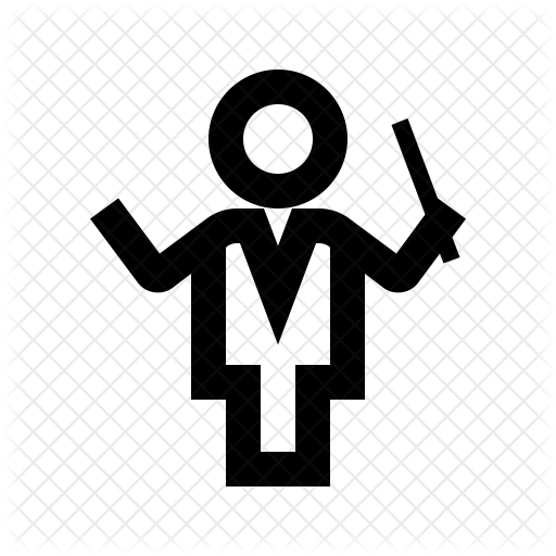 512x512 Music Conductor Icon Of Line Style